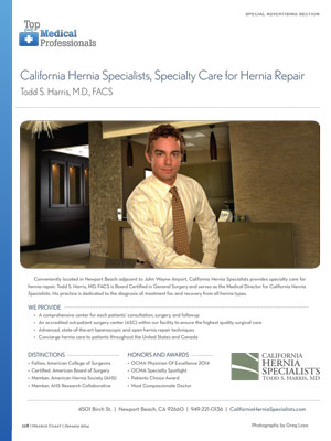 Dr. Harris Orange Coast Magazine 2014