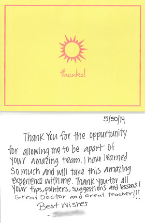MA Teacher Thank you card
