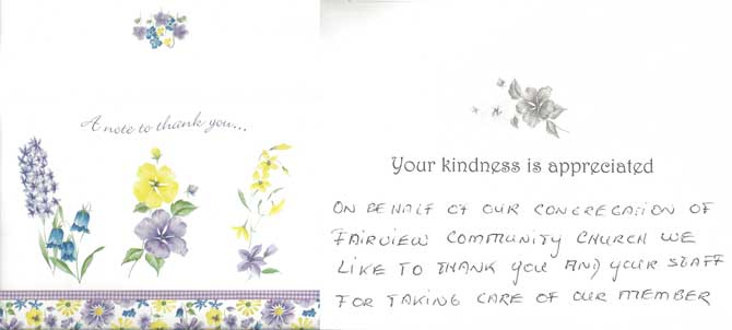 Thank you Card